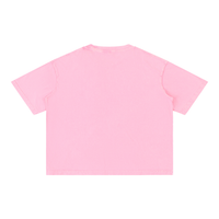 Mineral wash boxy cotton t-shirt with oversized drop shoulder crop tee design in vintage faded look