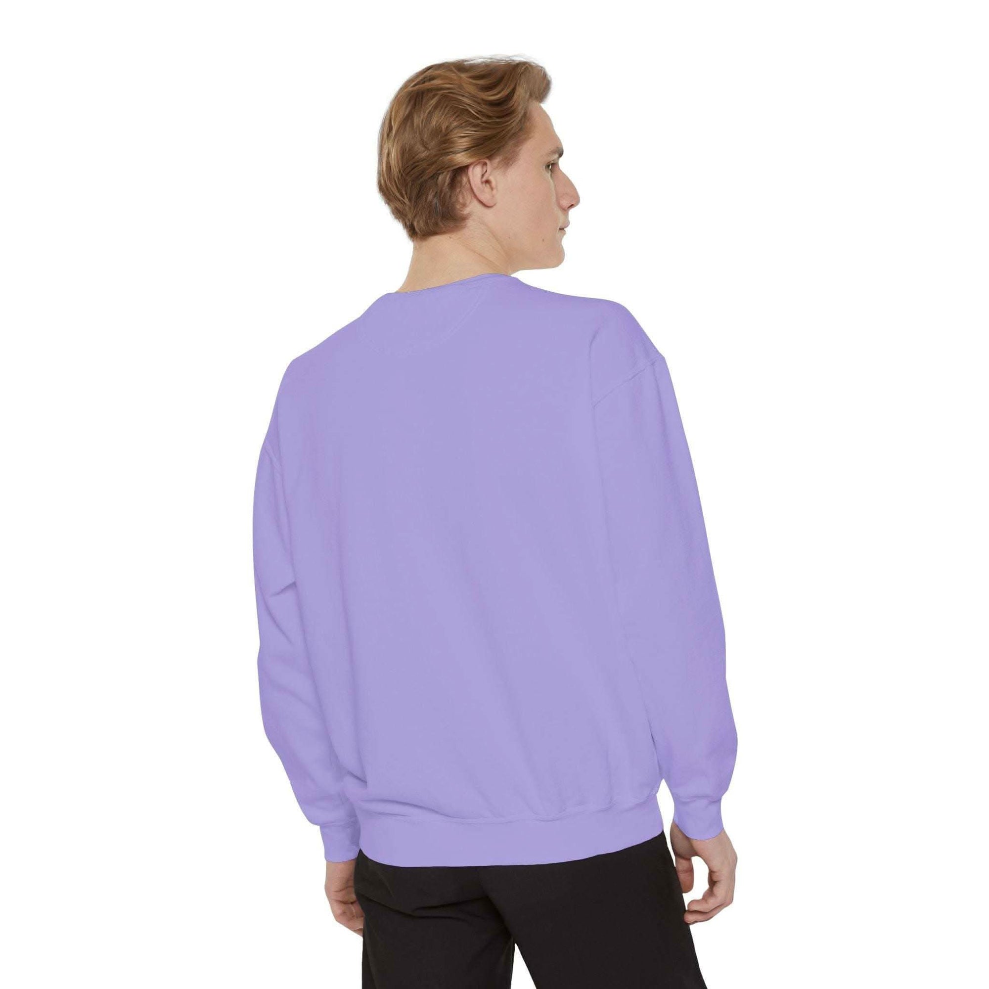 Pepper garment-dyed sweatshirt for preppy SPED teachers, featuring a festive Christmas design by Printify