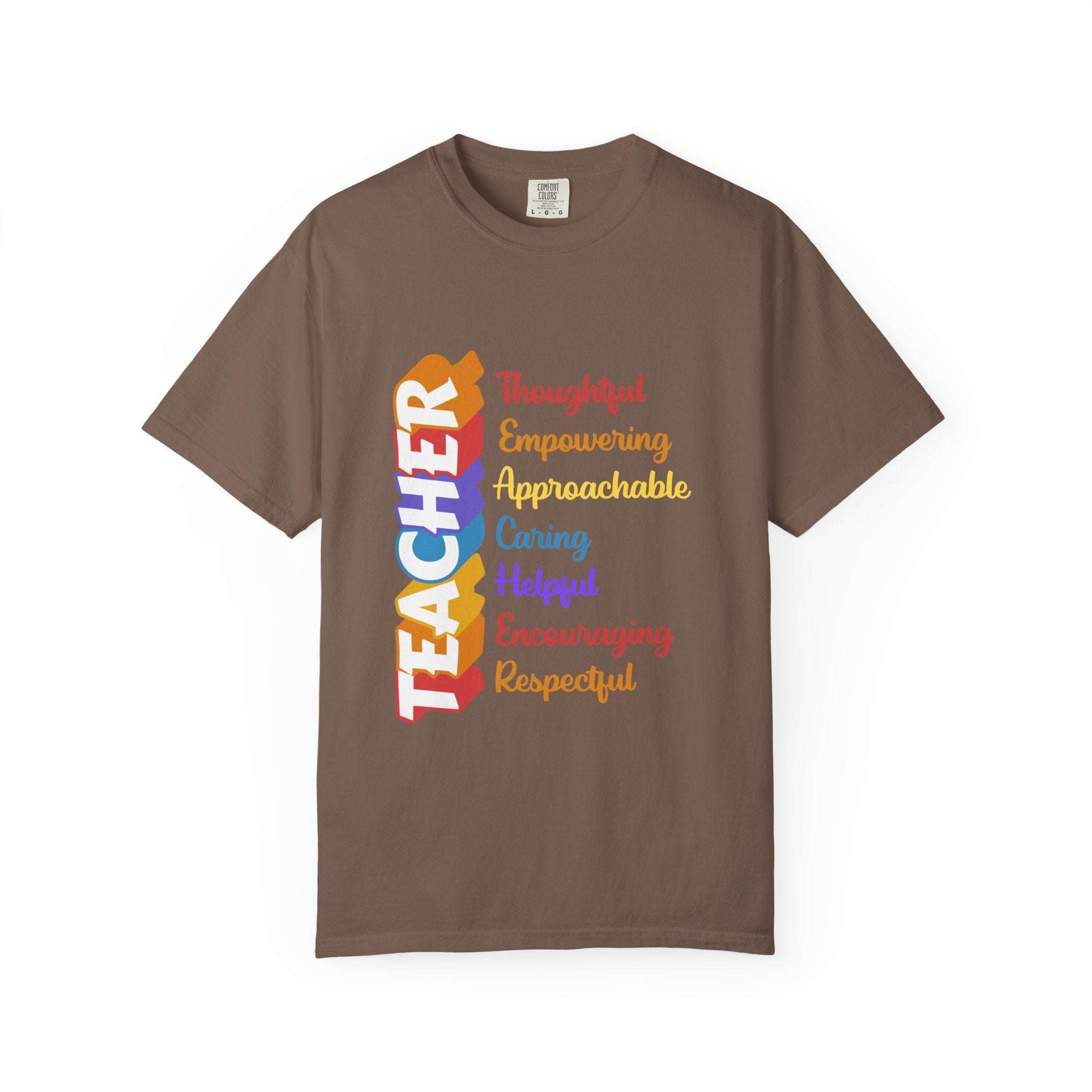 Black Teacher Acronym Appreciation T-Shirt by Printify, short-sleeve, comfortable, ideal for back-to-school.