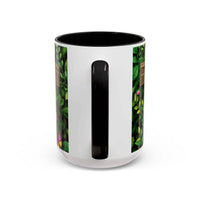 Mug with floral pattern on a white background
