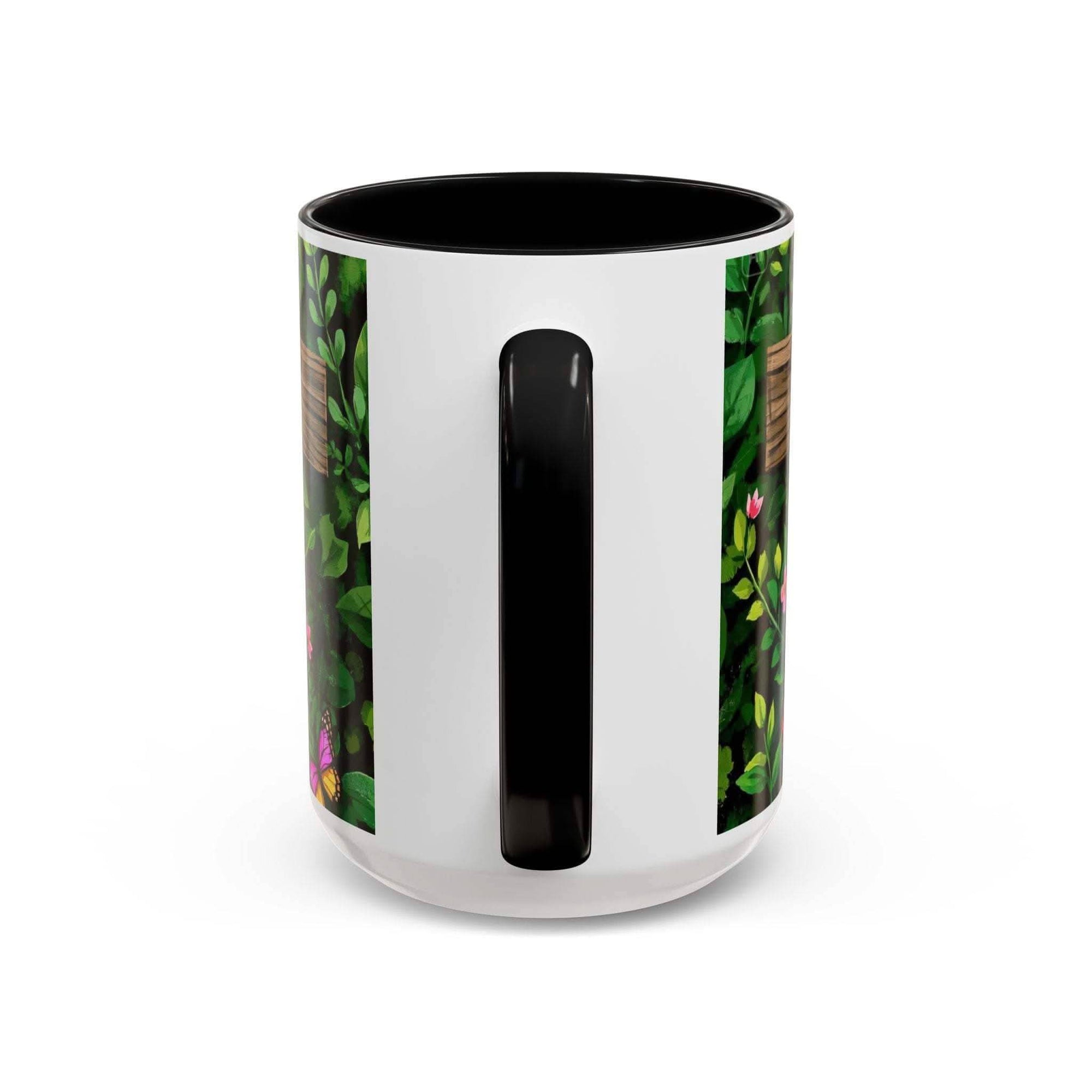 Mug with floral pattern on a white background