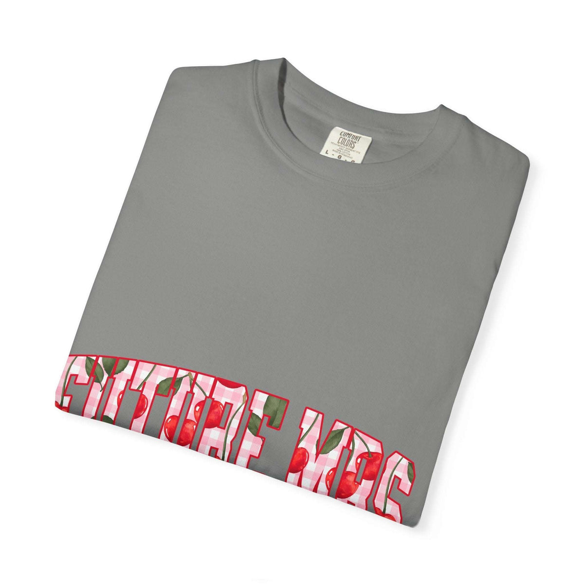 Future Mrs Cherry T-shirt in muted colors, casual fit for brides-to-be, soft cotton bridal tee