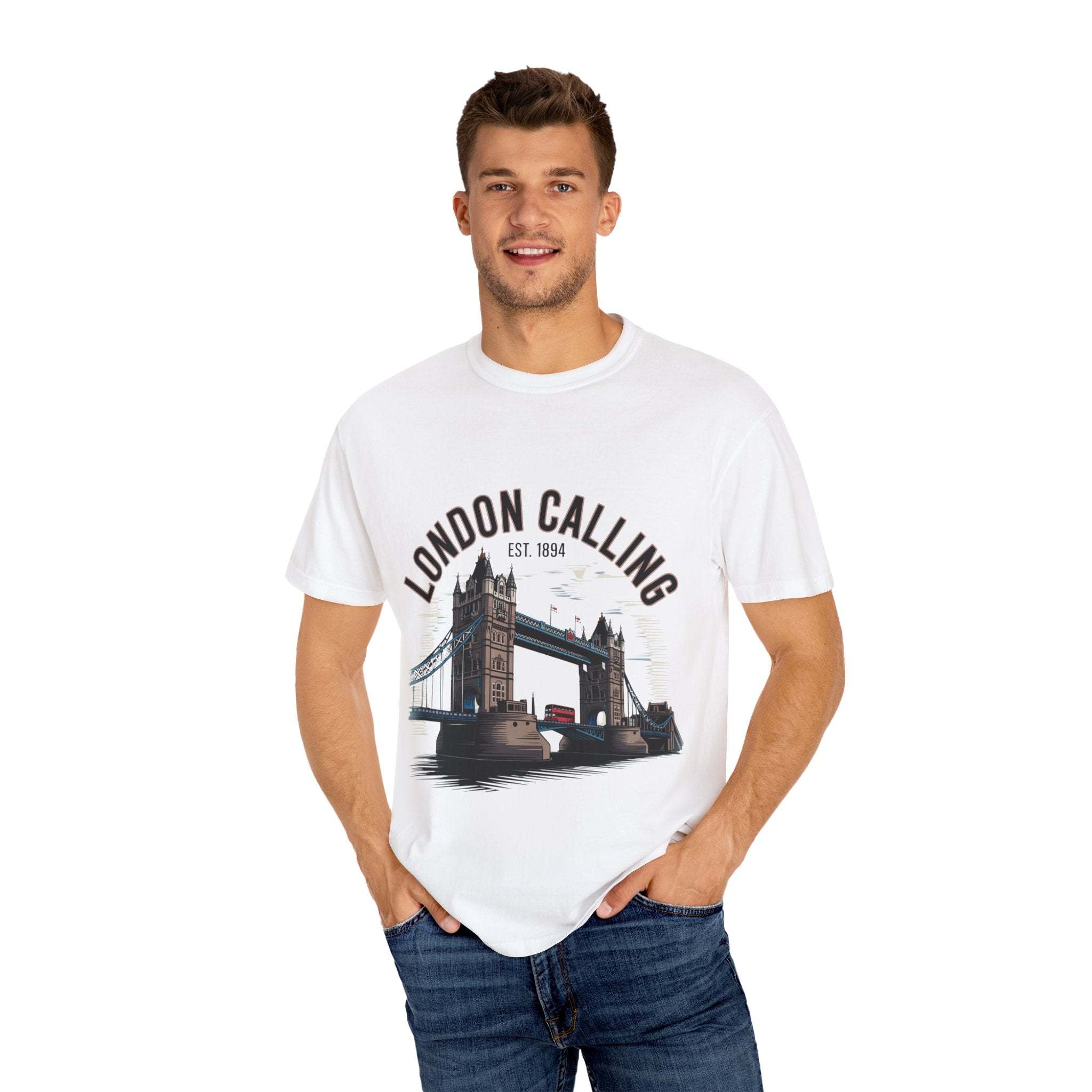 London Calling Travel T-Shirt - Unisex Garment-Dyed