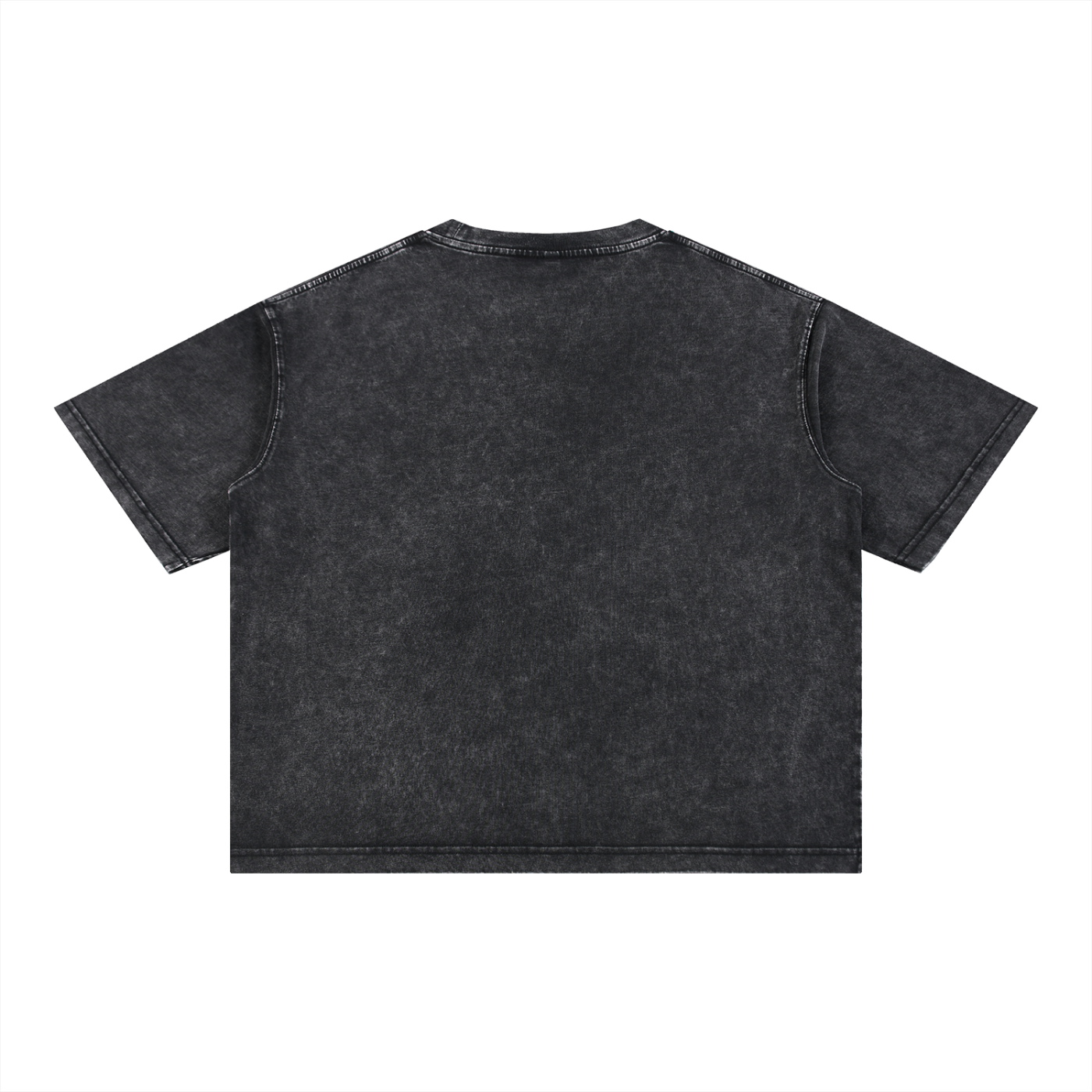 Mineral Wash Boxy Cotton T-Shirt | Oversized Drop Shoulder Crop Tee