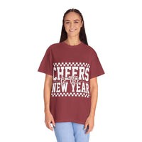 Cheers for the New Year T-Shirt with relaxed fit and vintage garment-dyed look for casual celebrations and comfort