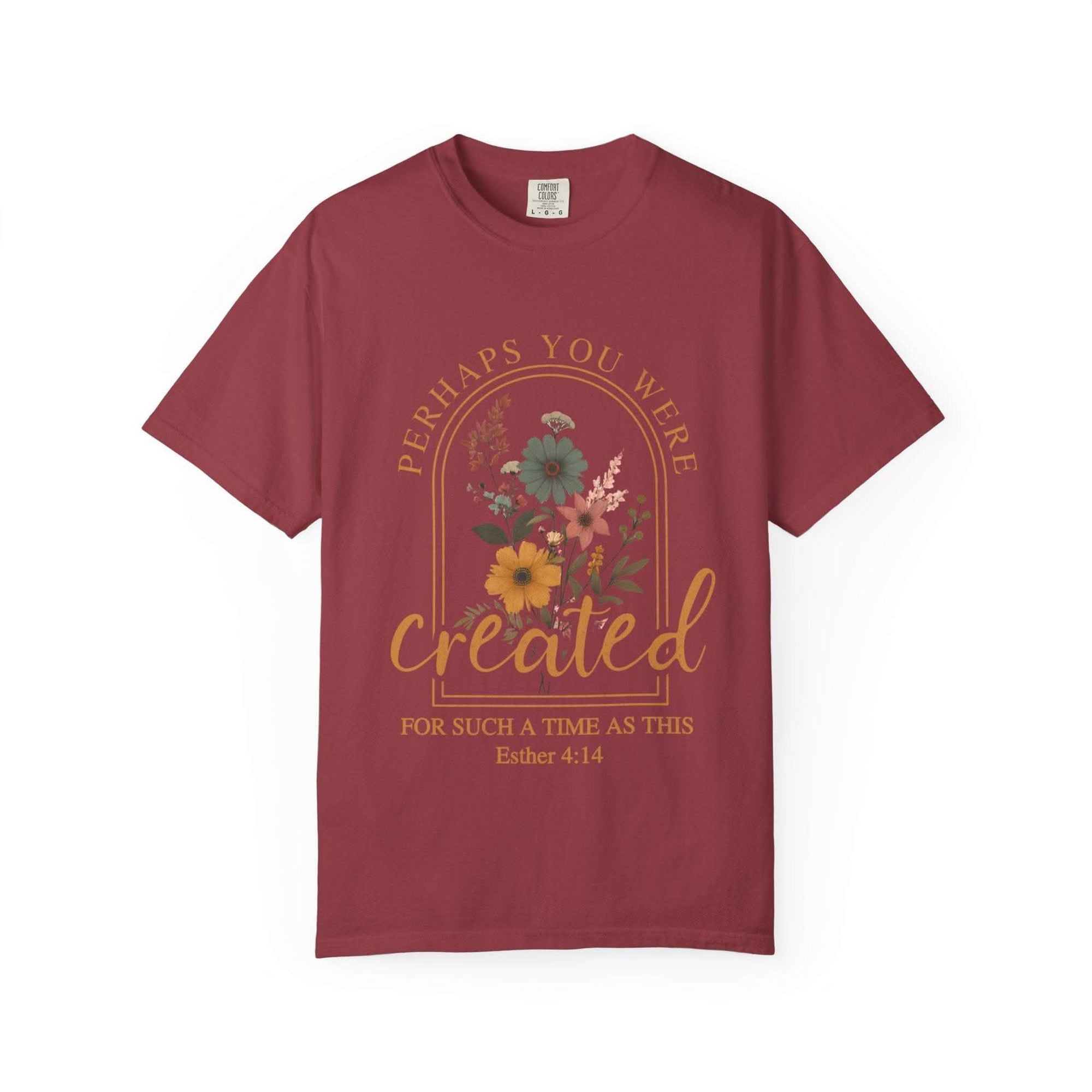 Created For Such A Time As This garment-dyed faith t-shirt with soft washed color and comfortable fit