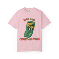Retro 2000 Christmas T-shirt in black, featuring a festive design, by Printify, size S.