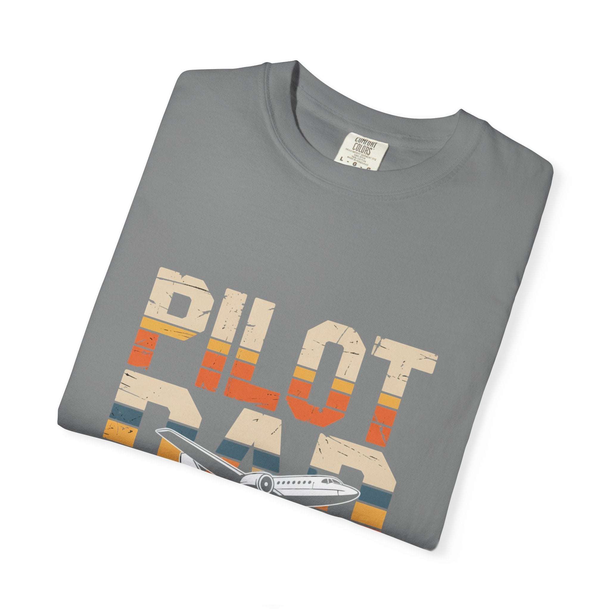Pilot Dad Like a Normal Dad But Cooler T-shirt in vintage colors on soft heavyweight cotton