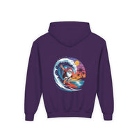 Navy Santa hoodie for kids from Printify, perfect for Christmas festivities.