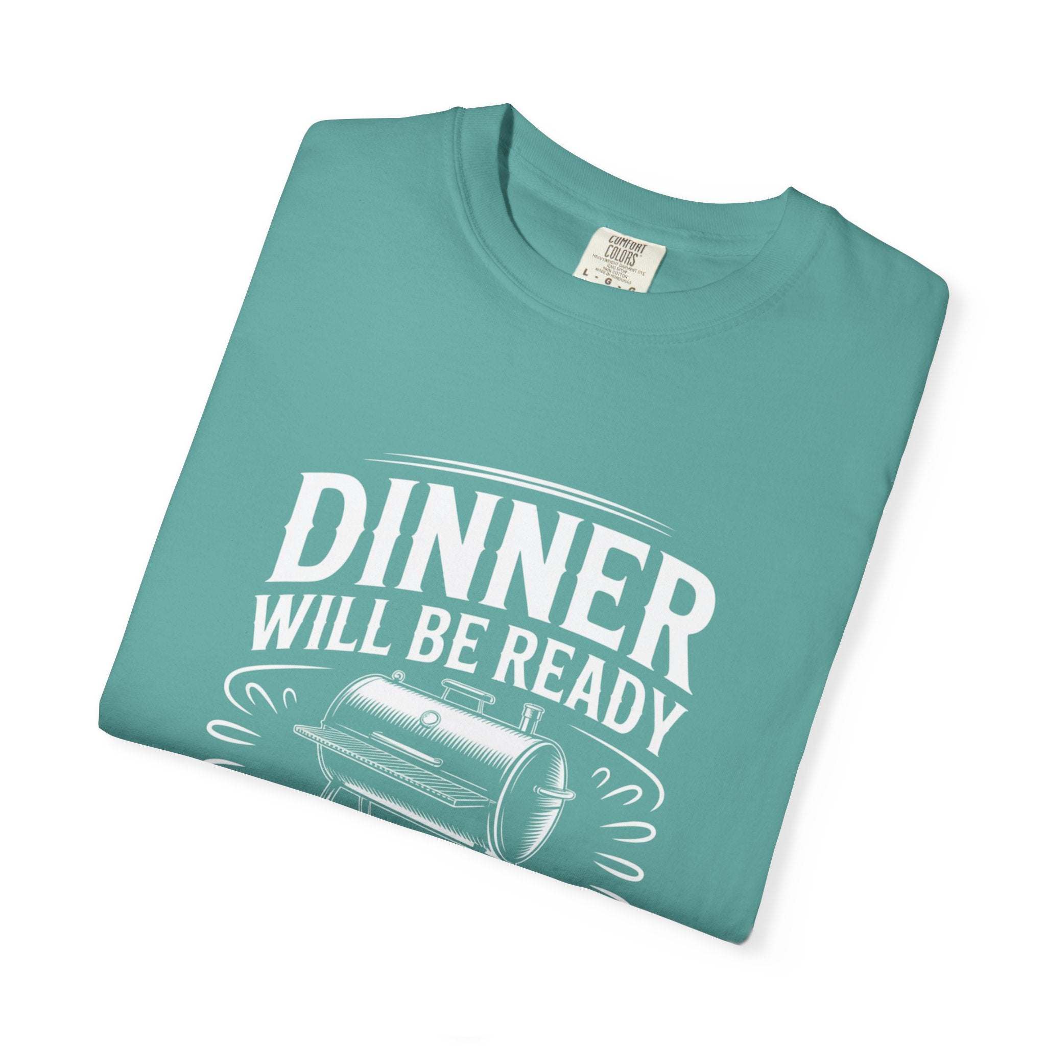 Dinner Will Be Ready in 18 Hours meat smoker T-shirt for BBQ enthusiasts and slow cooking fans