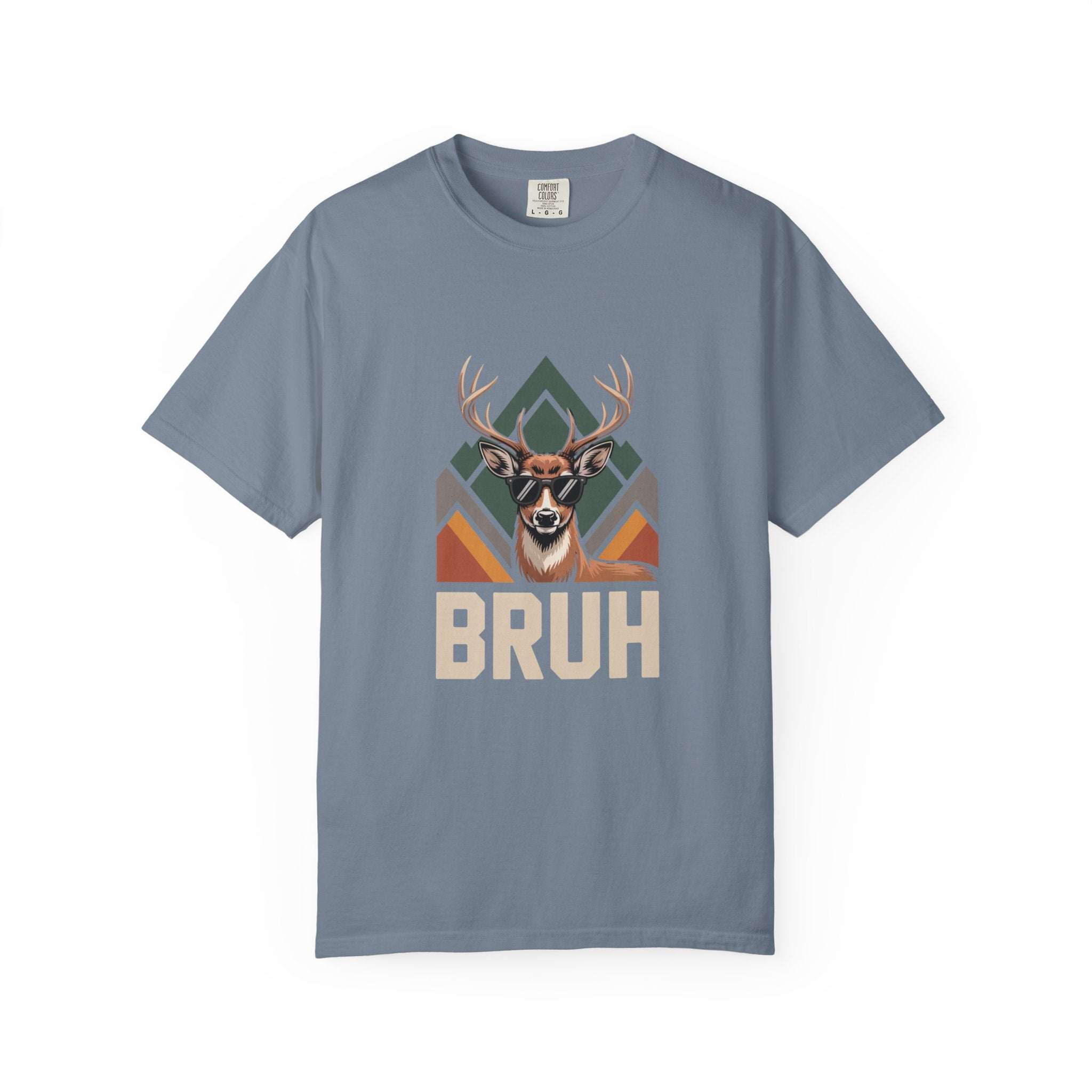 Casual Bruh Deer T-Shirt with funny deer graphic and relaxed fit for outdoor comfort