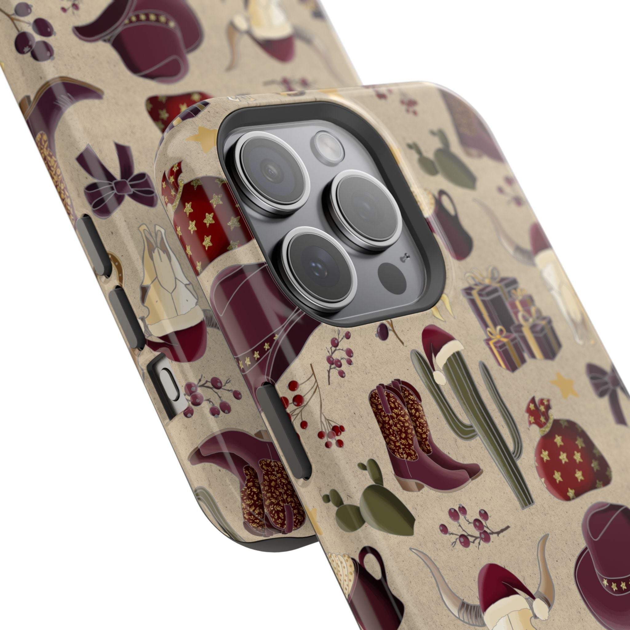 Phone Cases - Cowboy Christmas Design