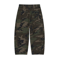 Men’s Camo Barrel Leg Cargo Pants – Loose Fit Cotton Blend Utility Pants