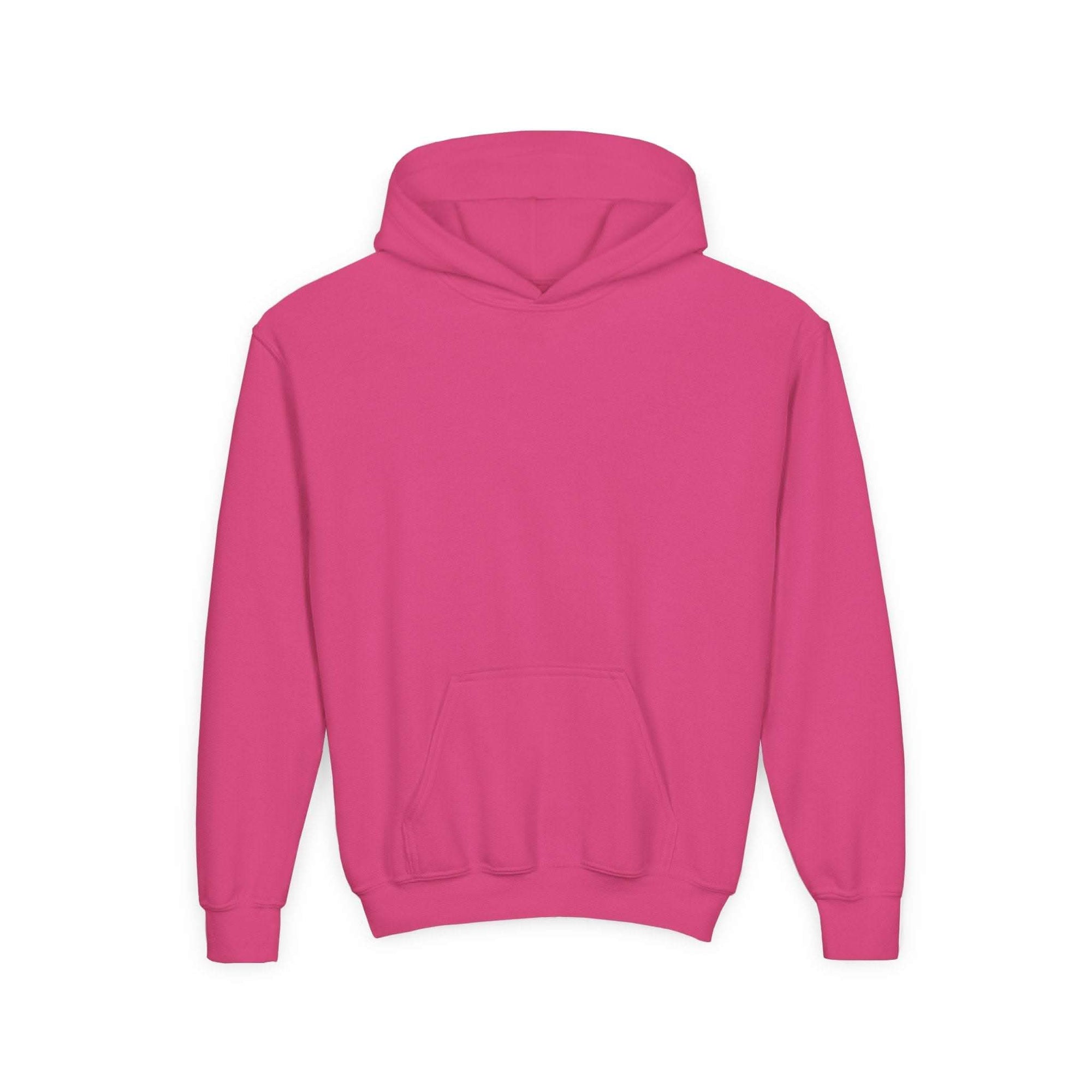 Youth hoodie with axolotl and capybara design in soft cotton-poly blend