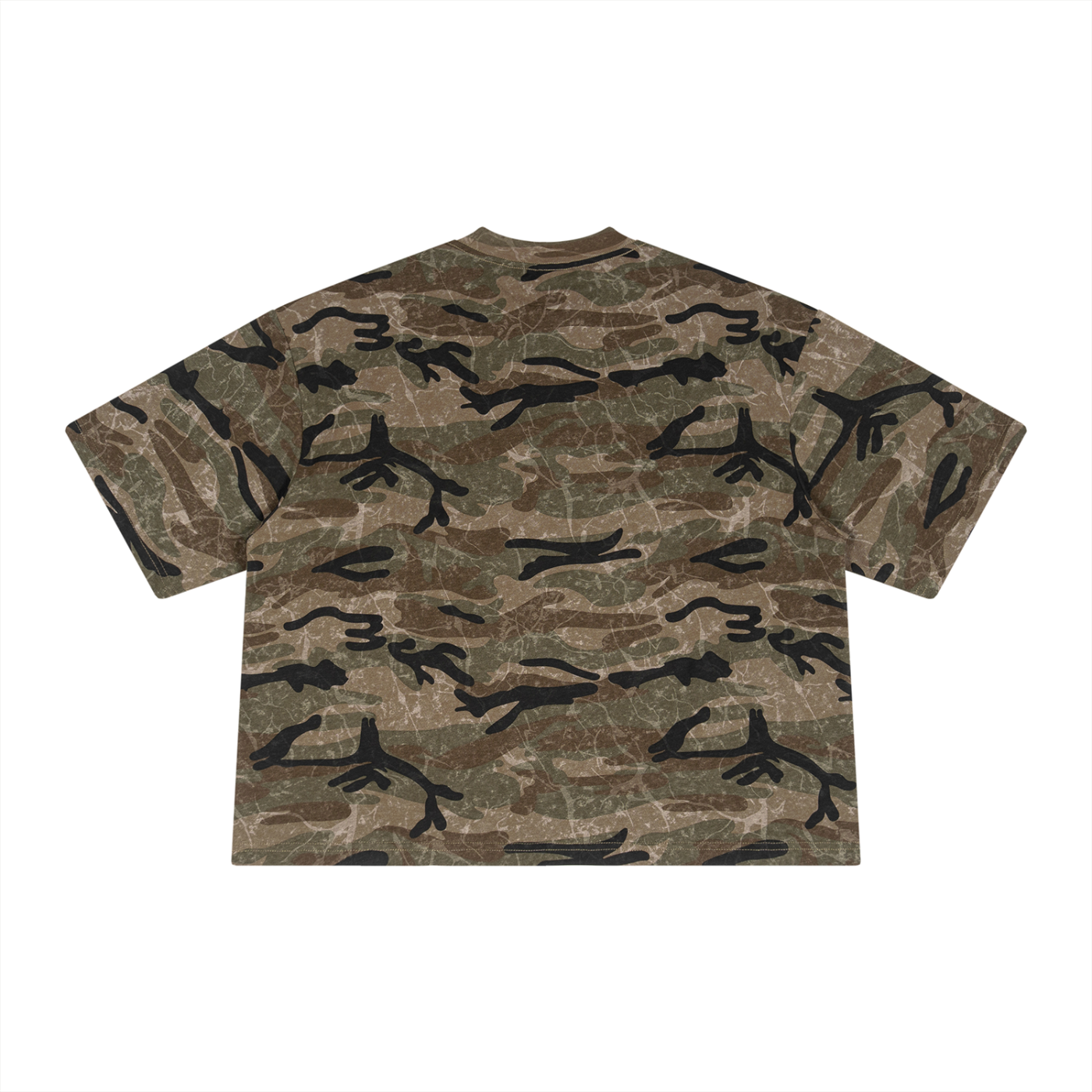 Unisex Boxy Camo Print T-Shirt | Oversized Cotton Streetwear Tee