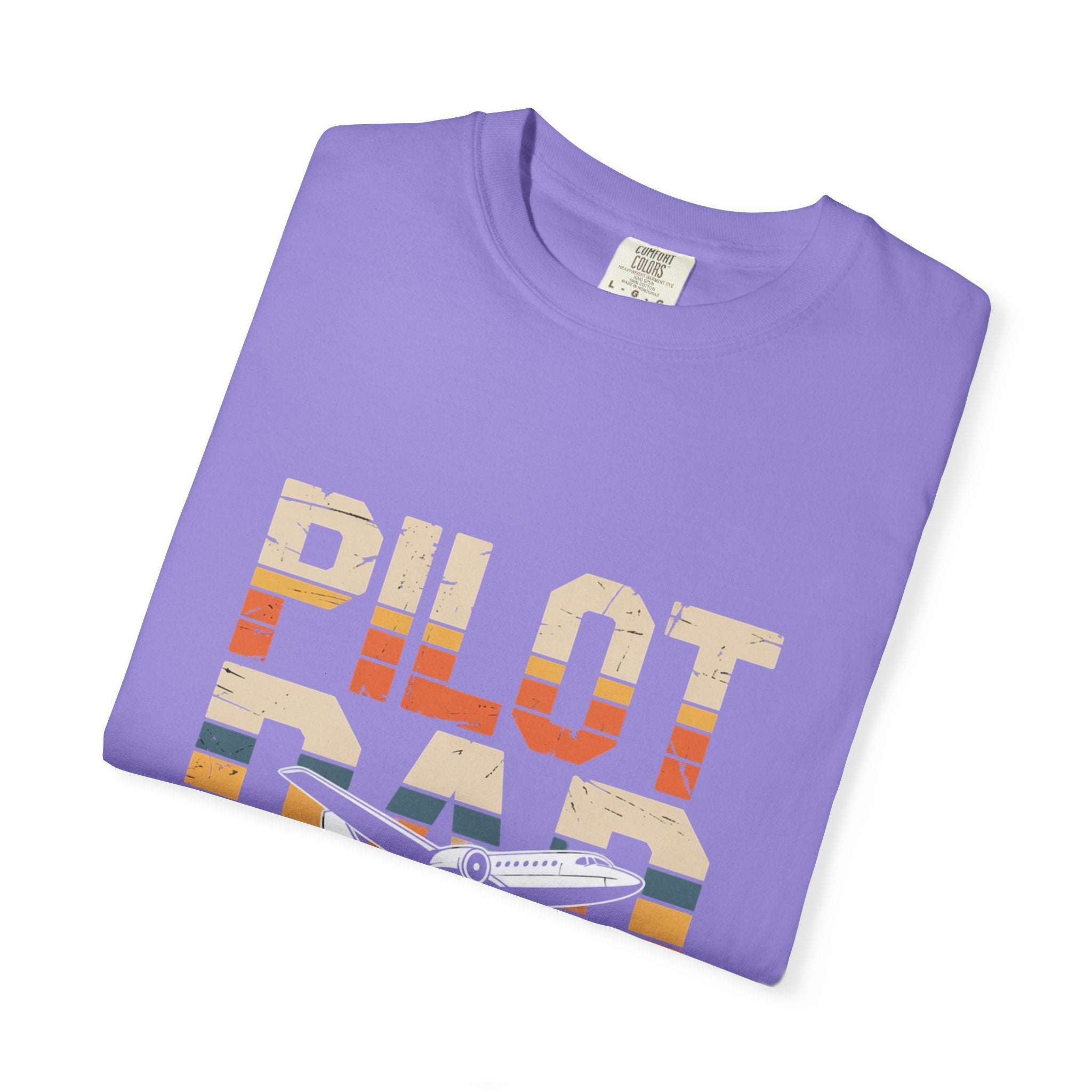 Pilot Dad Like a Normal Dad But Cooler T-shirt in vintage style on a relaxed cotton tee
