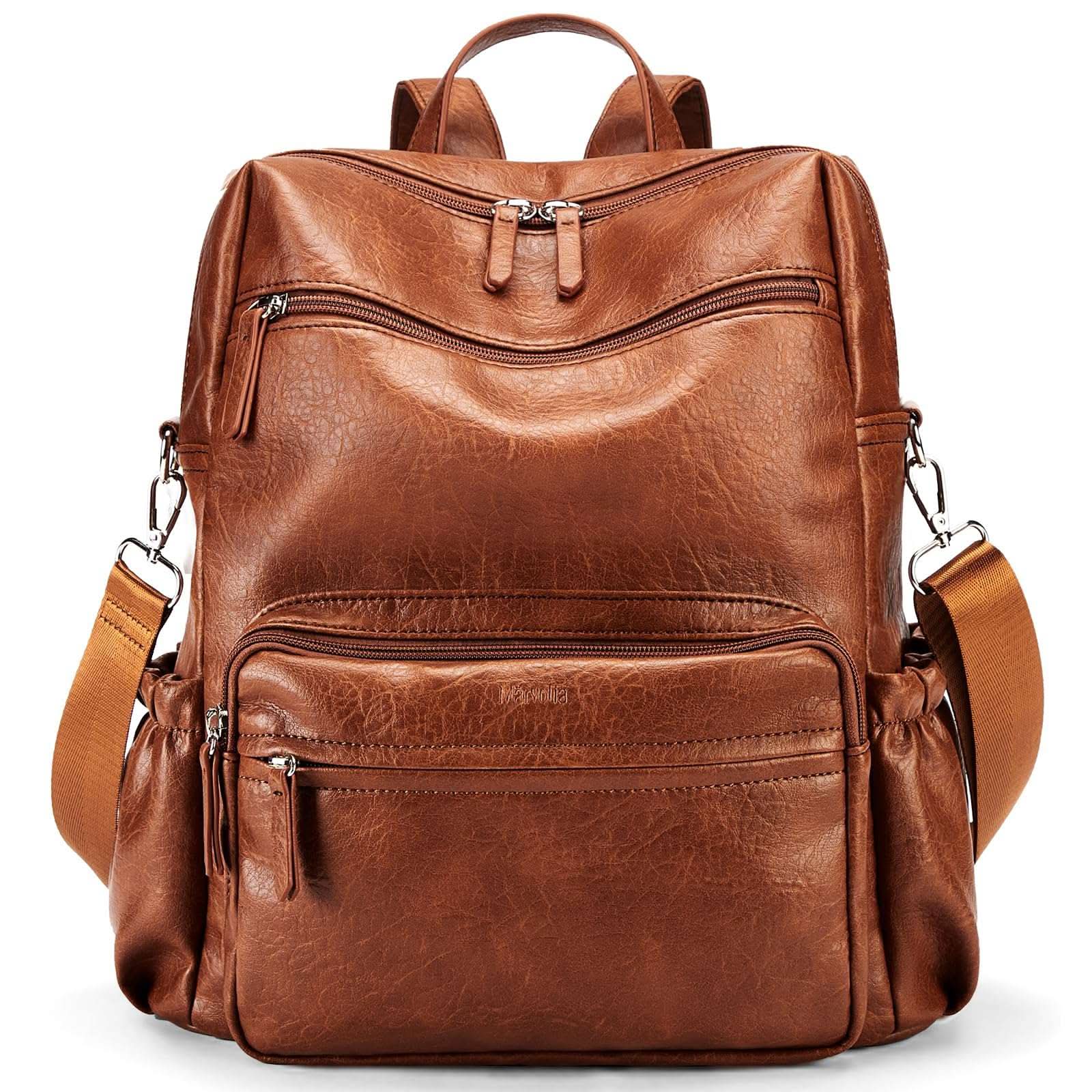 Sleek leather backpack made from premium materials for durable, stylish everyday use