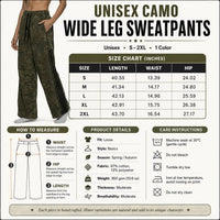 Unisex Camo Wide Leg Sweatpants – Loose Fit Streetwear Pants