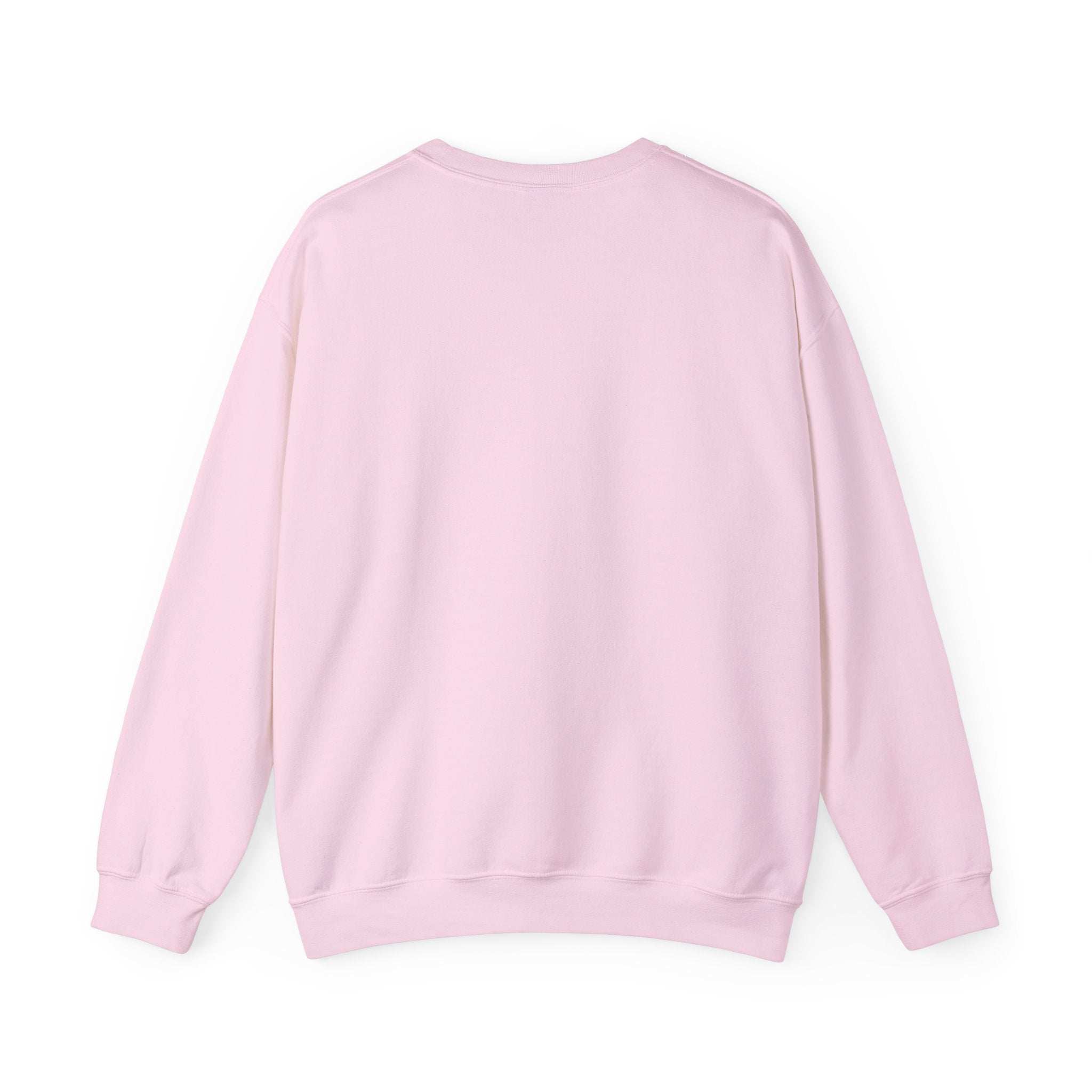 Black crewneck sweatshirt featuring a Santa motorcycle graphic by Printify, perfect for cozy winter wear.