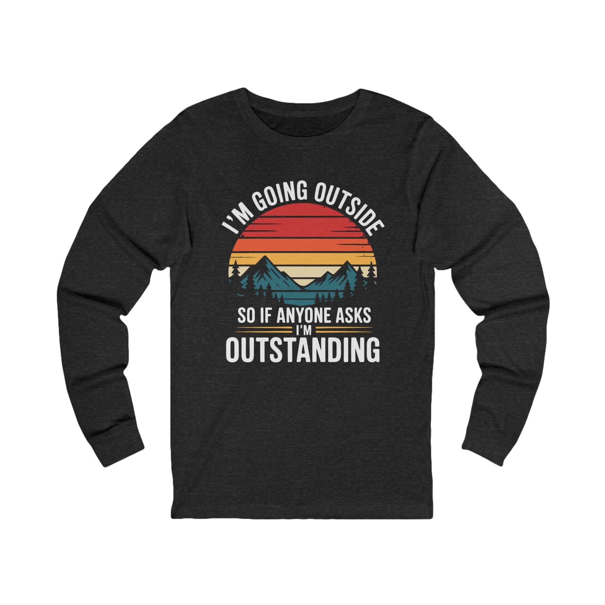 I'm Going Outside Vintage Sunset Mountains Tee | Outdoor Hiking Shirt