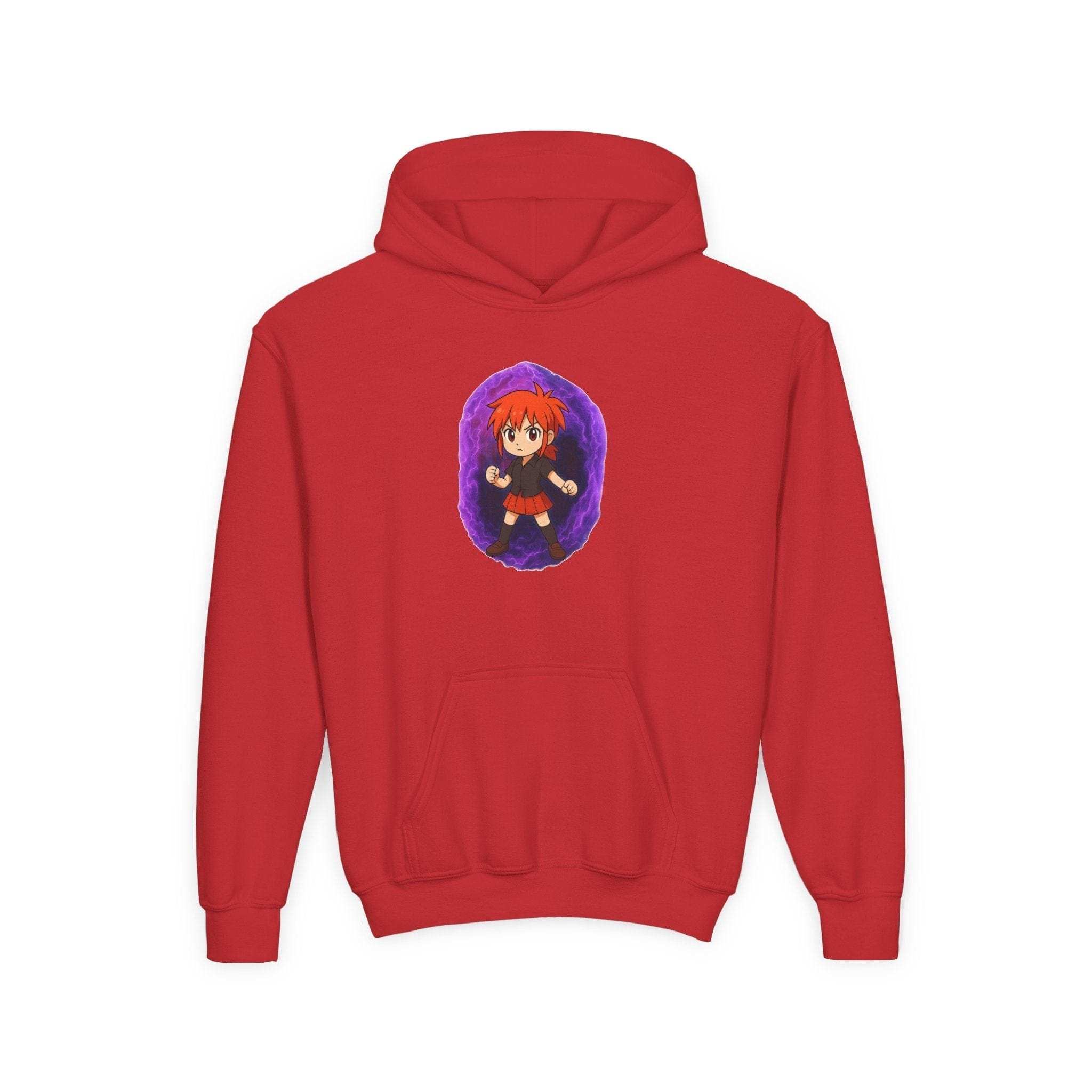 Anime Purple Power Girl Youth Hoodie Sweatshirt
