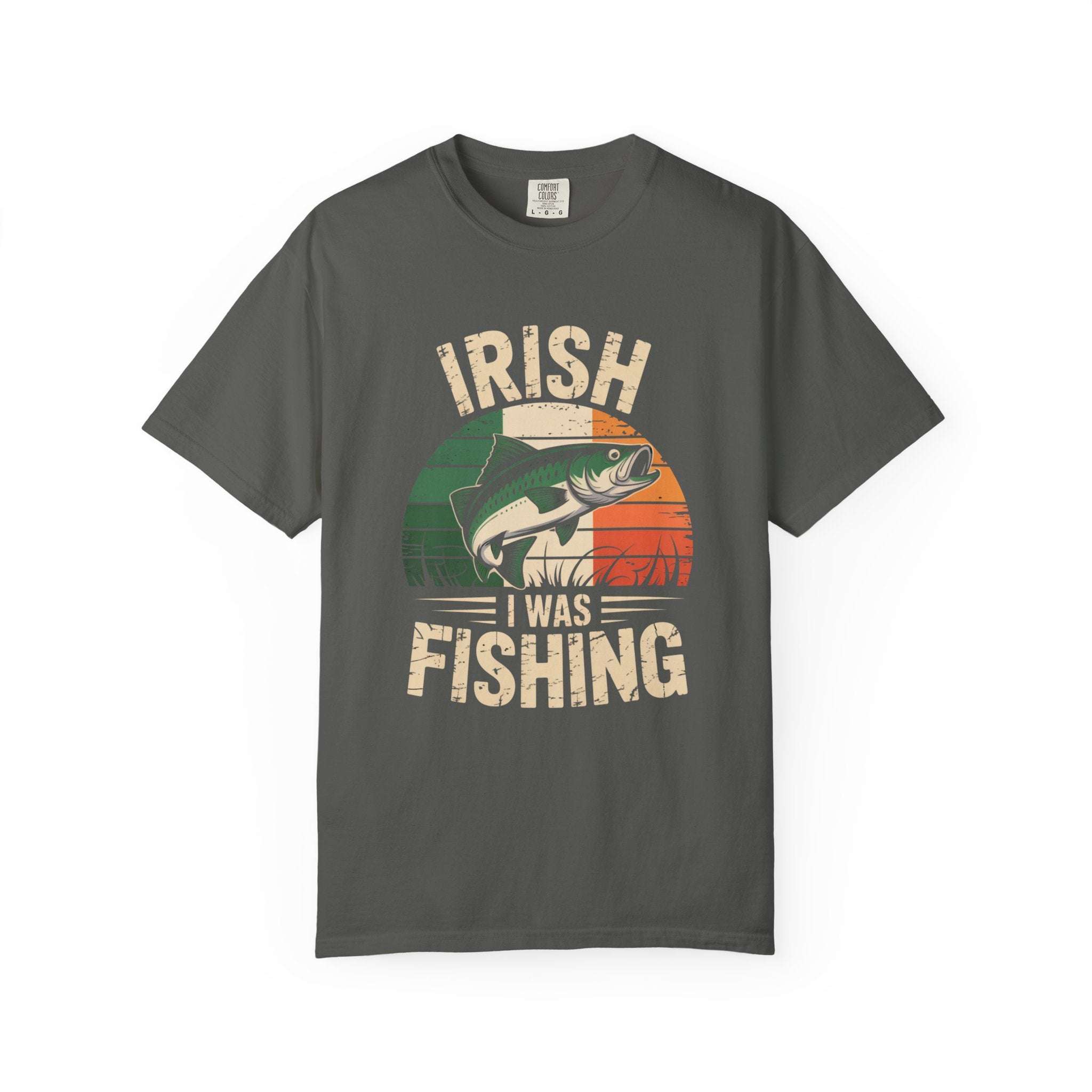Irish I Was Fishing T-shirt | Fishing Graphic, Irish Flag Trout Design