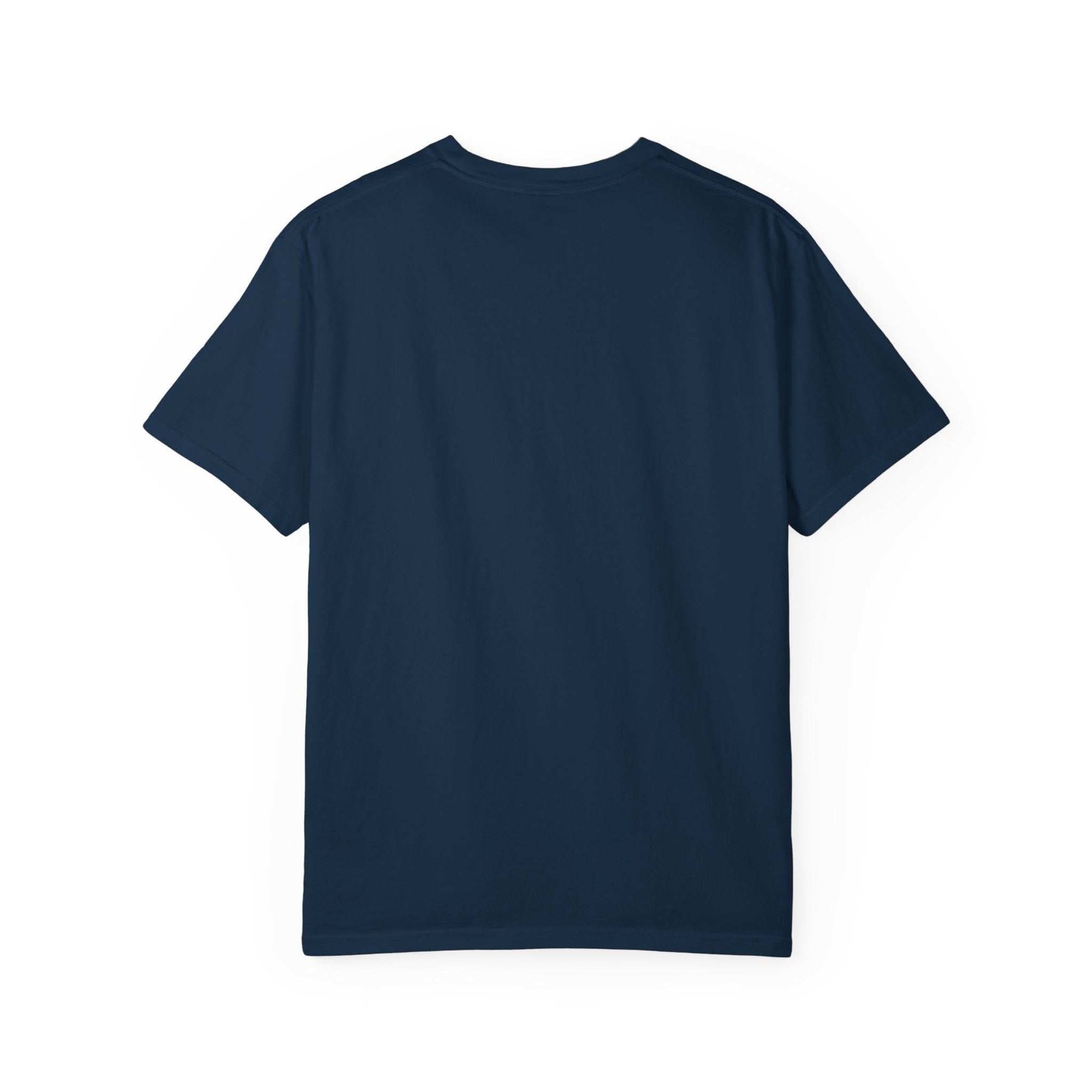 National Park After Dark t-shirt with vintage campfire, Sasquatch, Mothman, and night creatures design on garment-dyed cotton