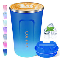12oz insulated travel mug with leakproof lid and double-wall insulation for hot and cold drinks