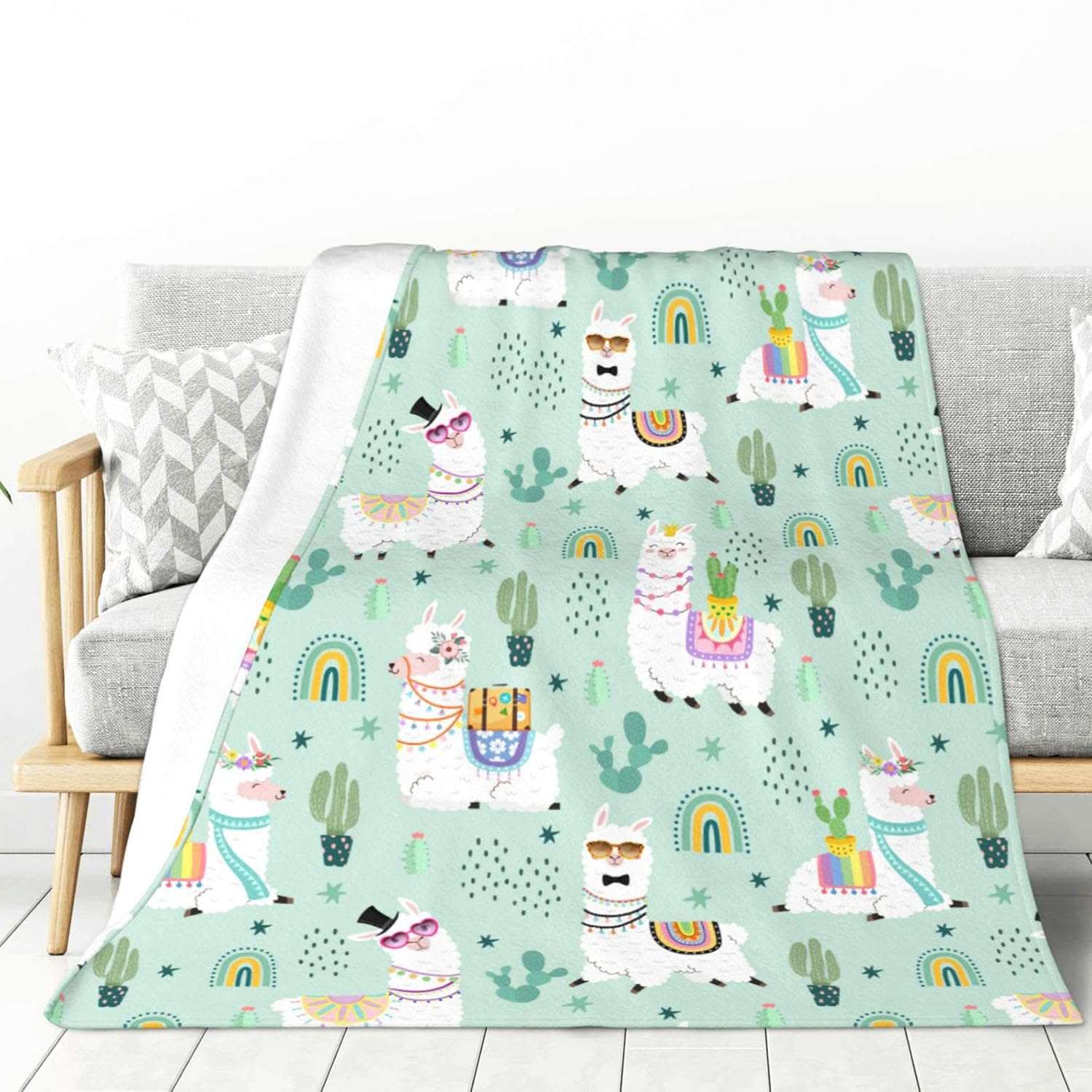 Soft fleece throw blanket 50x40 inches cozy and plush for warmth and comfort