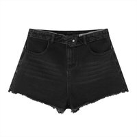 Women’s Vintage Wash High Rise Denim Shorts