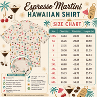 Espresso Martini Hawaiian Shirt – Unisex Aloha Button Up Cocktail Print
