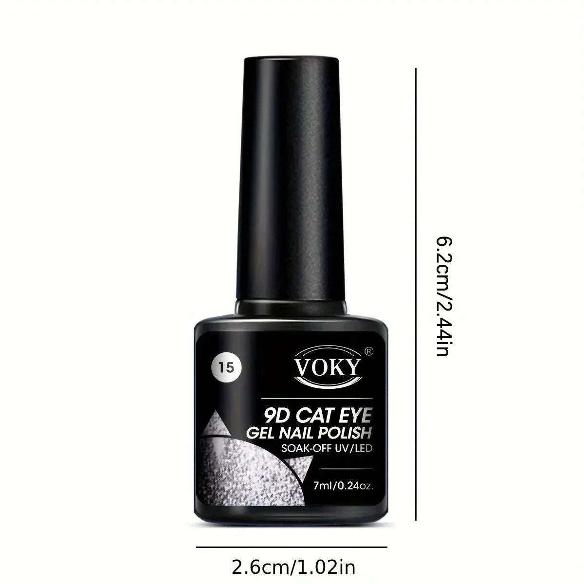 6-piece glitter cat magnetic gel polish set with holographic sparkle and cat eye effect