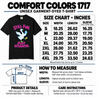 Comfort Colors 1717 size chart for the Still Fun, Just Hydrated shirt.