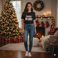 Merry and Bright T-shirt with festive holiday design and cozy unisex fit