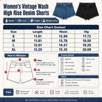 Women’s Vintage Wash High Rise Denim Shorts