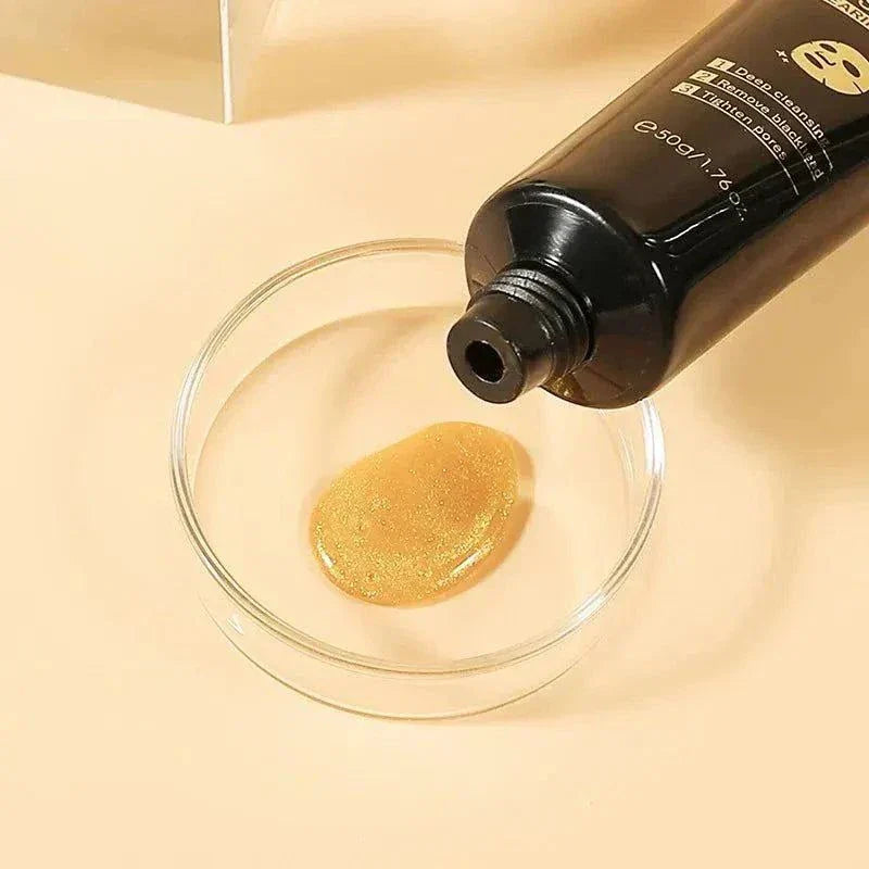 24K Gold Snail Collagen Peel-Off Mask jar with gold and snail collagen ingredients for skin detox and hydration