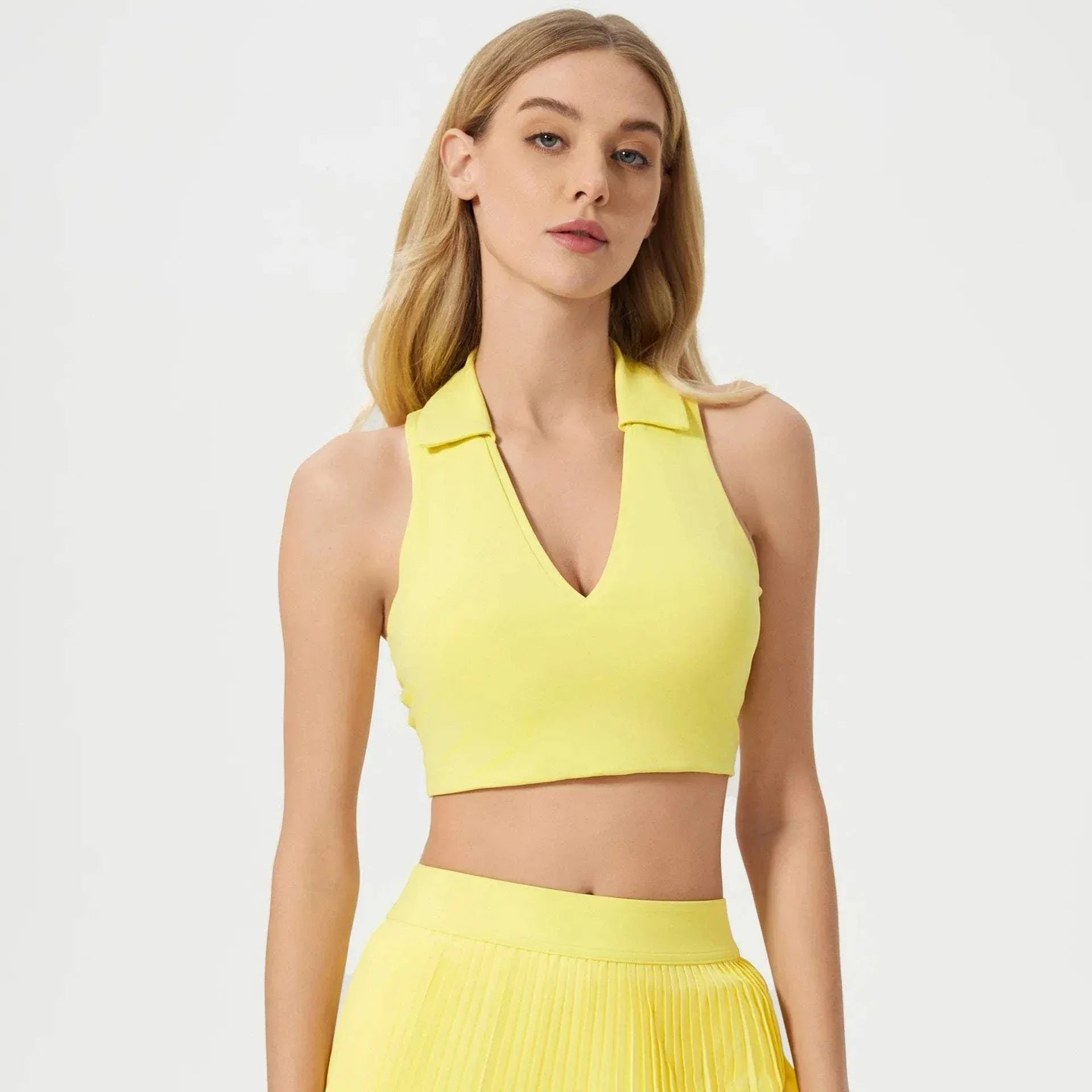 Womens Polo Collar Sports Bra