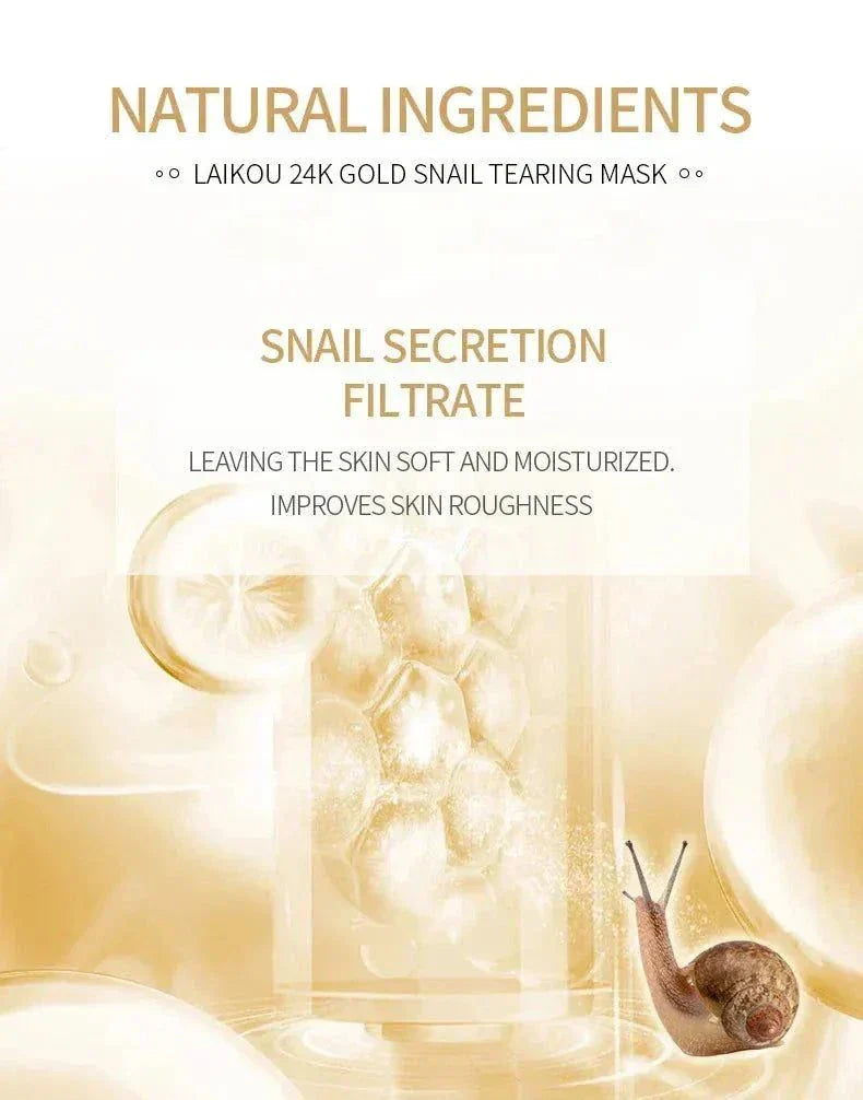 24K Gold Snail Collagen Peel-Off Mask detoxifying and hydrating skincare product