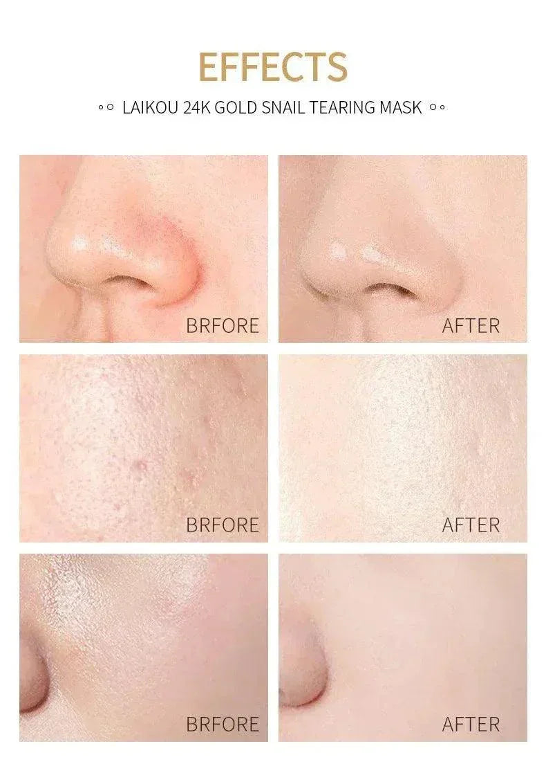 24K Gold Snail Collagen Peel-Off Mask for detoxifying and hydrating skin