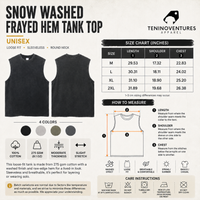Snow Washed Frayed Hem Tank Top – Unisex Cotton Sleeveless Shirt