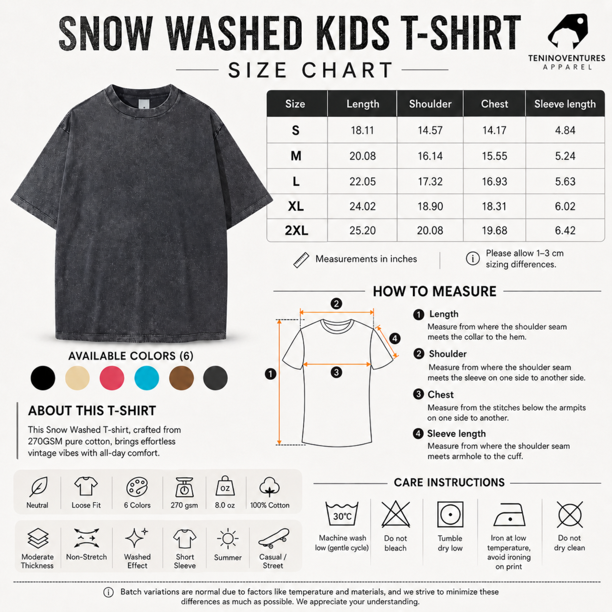 Ghost Crab Snow Washed Kids' T-Shirt with vintage coastal Halloween graphic on soft 100% cotton fabric