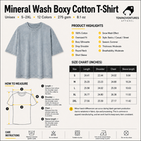Mineral wash boxy cotton t-shirt with oversized fit and senior year 2027 graphic design