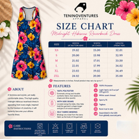 Tropical Hibiscus Floral Racerback Dress | Blue Pink Yellow AOP