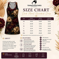 Vintage Dark Floral Racerback Dress | Peony Allover Print