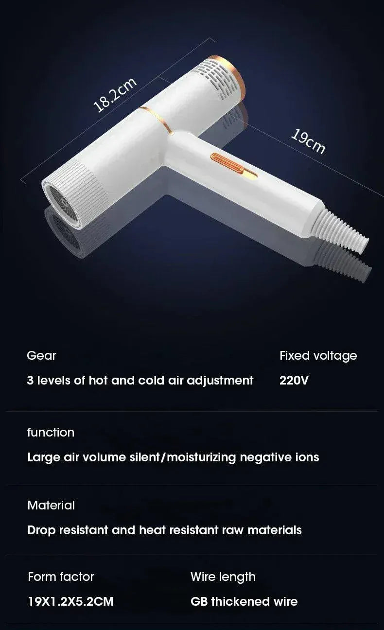 Professional ionic hair dryer with ergonomic design and advanced frizz-reducing technology