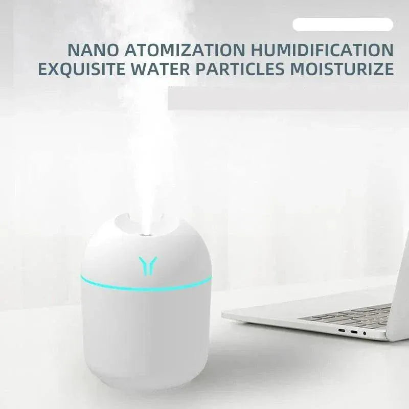 250ML USB Mini Air Humidifier and Diffuser with LED lighting and ultrasonic mist