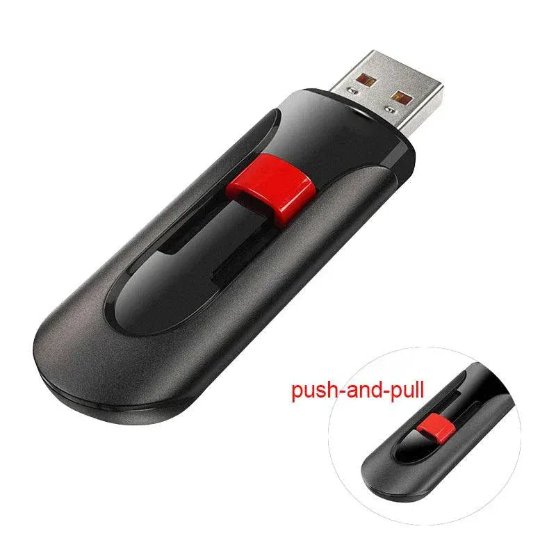High-speed USB flash drive with multiple storage capacities and compact design for secure file storage and fast data transfer