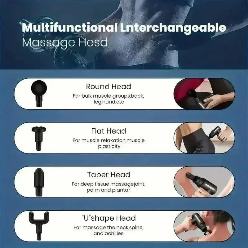 Compact USB mini massage gun for muscle relief and deep tissue therapy