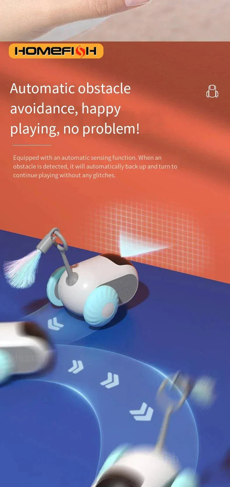 Smart Cat Car -  Interactive Remote Controlled Toy for Cats & Dogs.