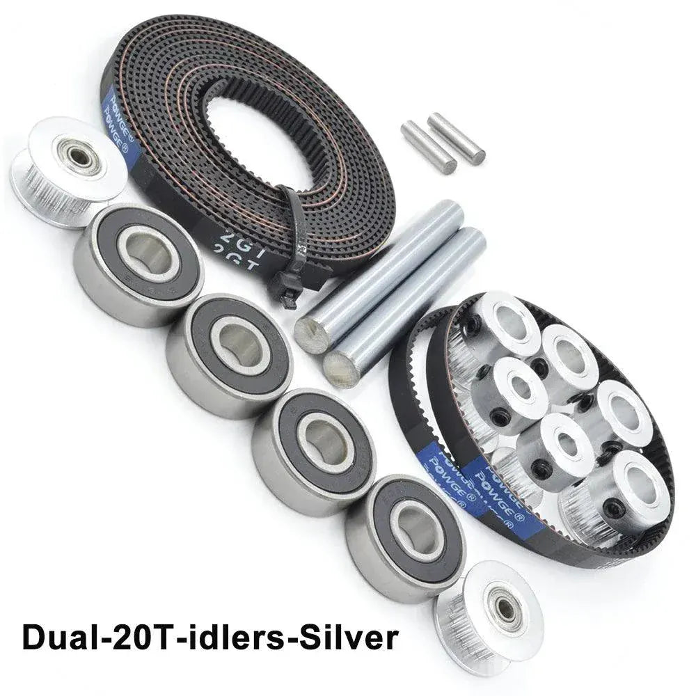 POWGE kevinakasam GT 2GT Timing Belt Pulley and shaft bearing motion kit for Creality Ender 3/Pro/V2 Pro CR10 3D printers
